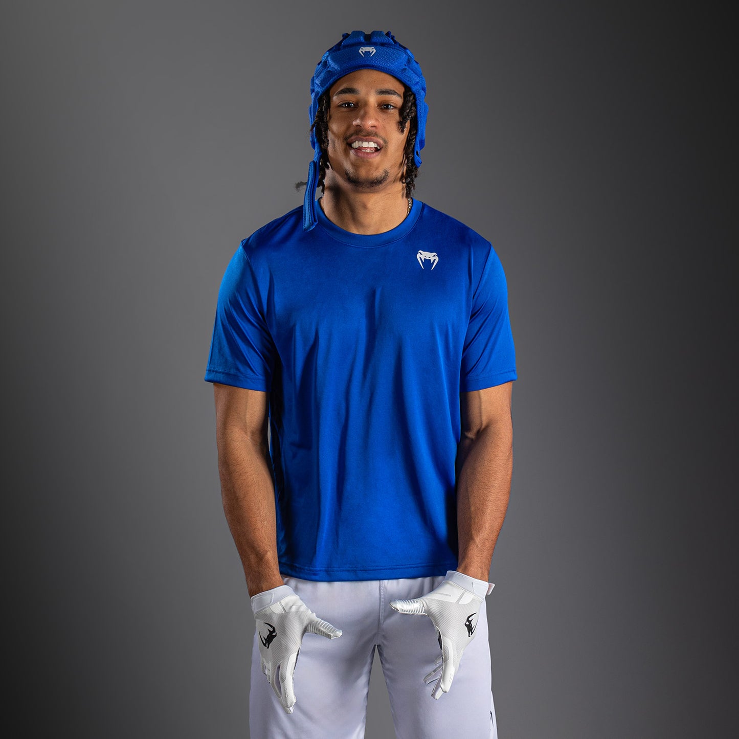 Venum Lineup Camiseta Manga Corta Performance - Azul Real/Blanco
