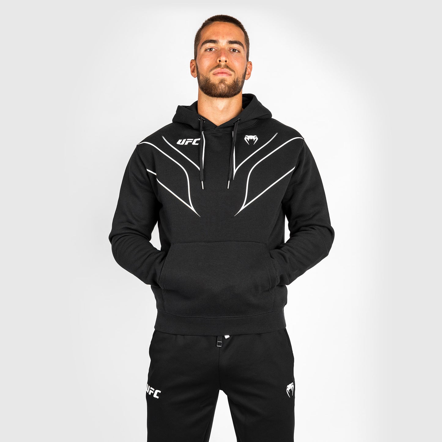 Sudadera con capucha y cremallera completa para hombre UFC Venum Replica 2.0 - Negro