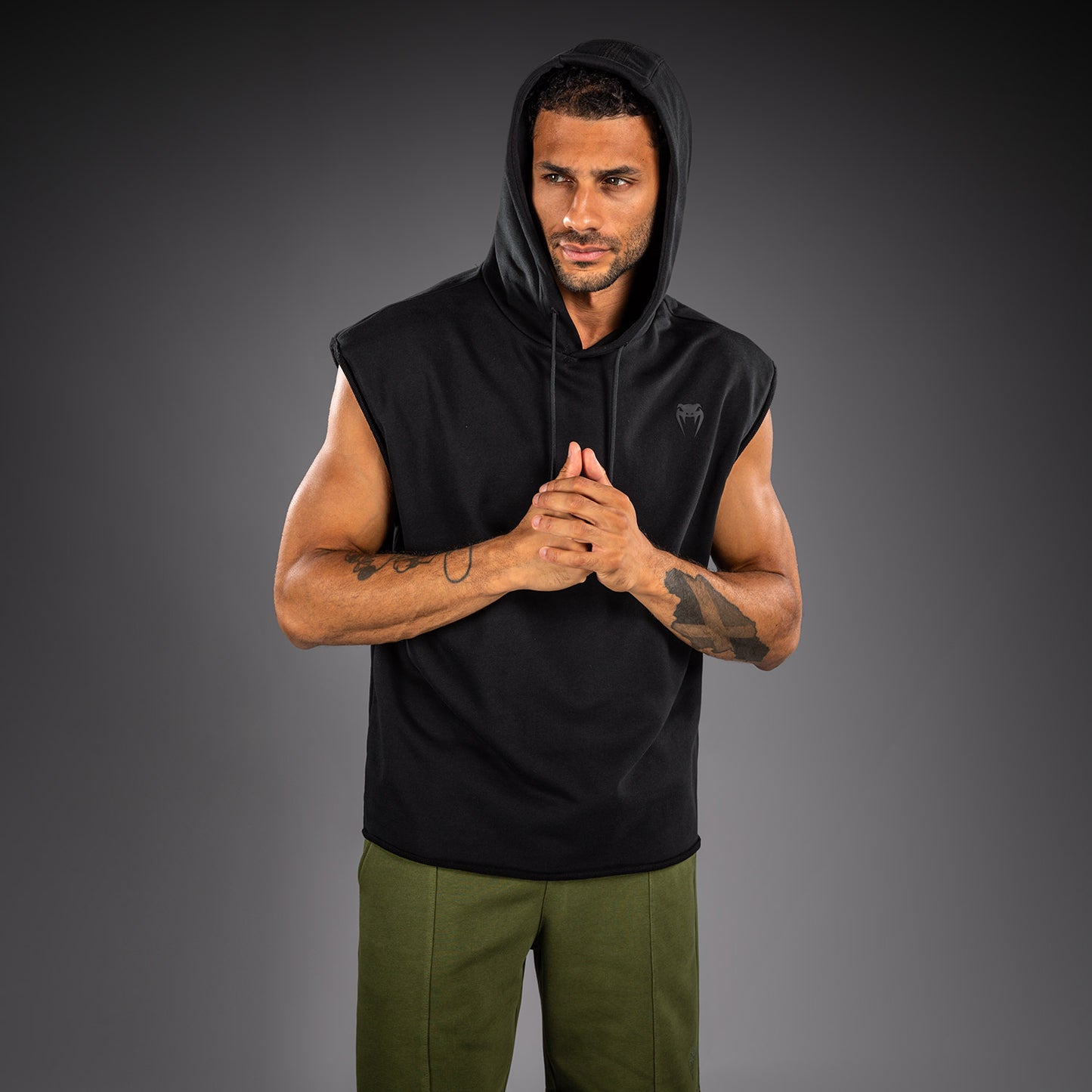 Venum Divide Sudadera con Capucha Sin Mangas - Negro