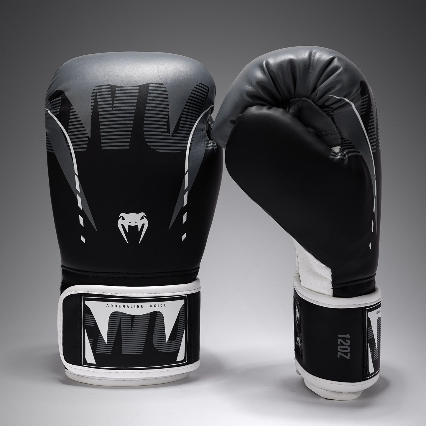 Venum Adrenaline Guantes de Boxeo – Negro/Gris Plateado