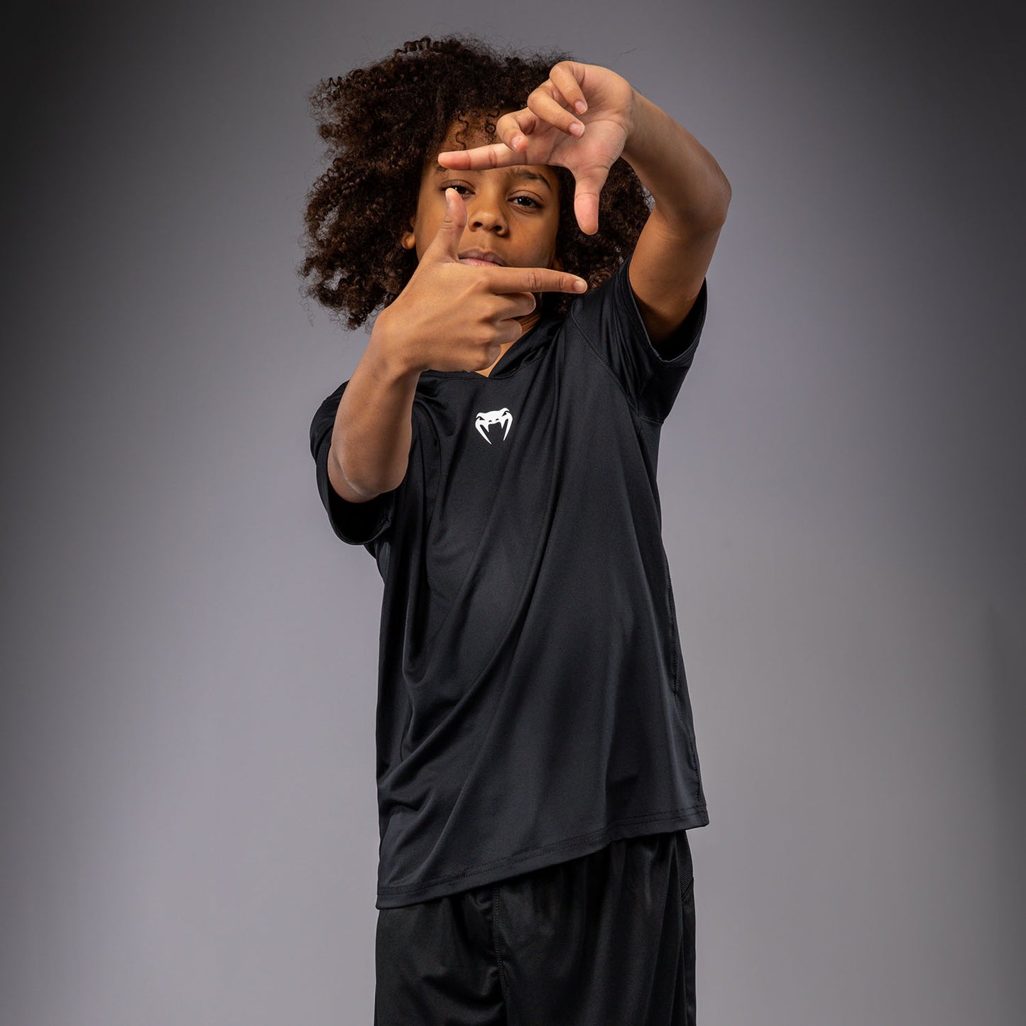 Venum Elite Sudadera Dry-Tech Manga Corta Para Niños - Negro