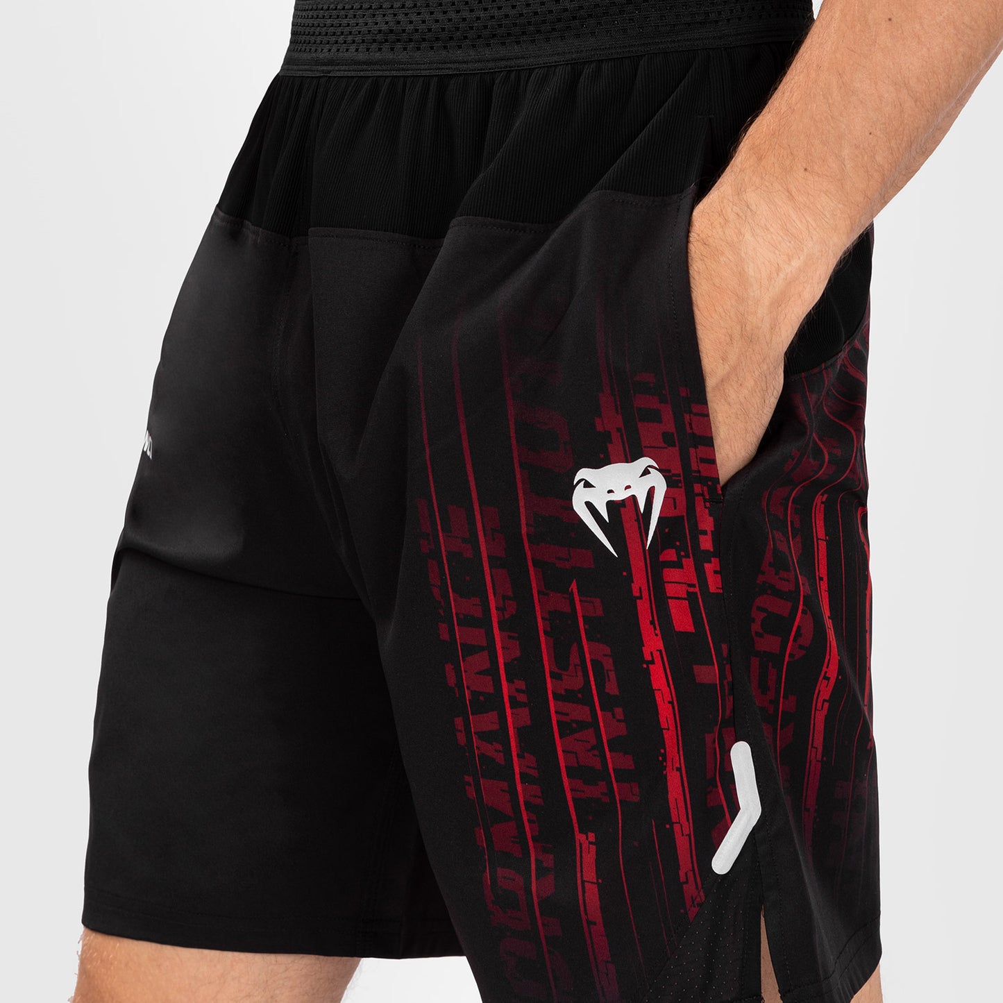 UFC Venum Performance Institute 2.0 Pantalones cortos de alto rendimiento para Hombre - Negro/Rojo