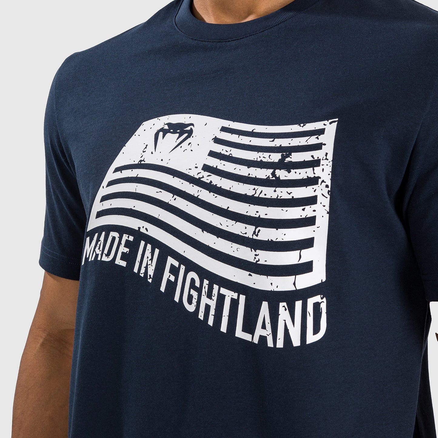 Venum Made in Fightland Camiseta - Azul Marino/Blanco