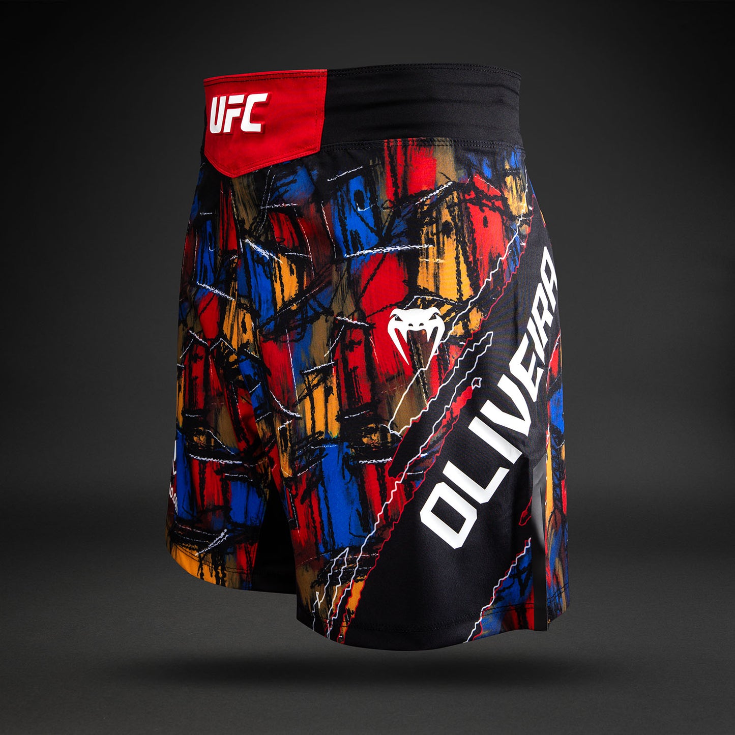 UFC Unrivaled by Venum Charles Oliveira Pantalones de Lucha para Hombres - Rojo
