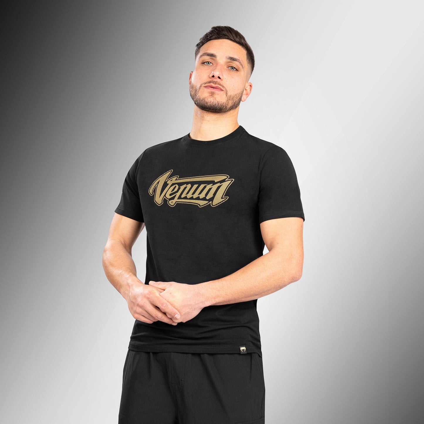 Camiseta Venum Absolute 2.0 - Ajuste ajustado - Negro/Oro