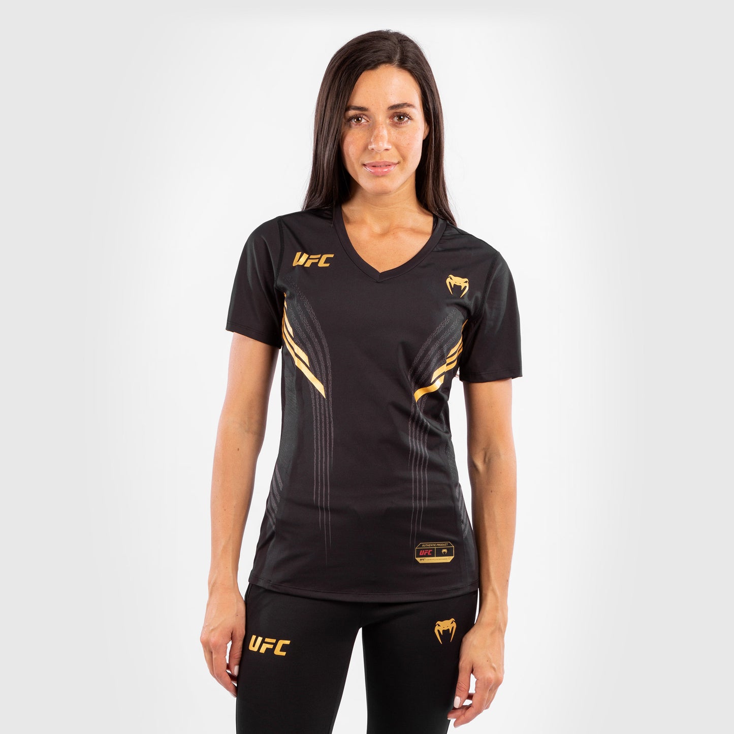 Camiseta Técnica Para Mujer Personalizada UFC Venum Authentic Fight Night - Campeón
