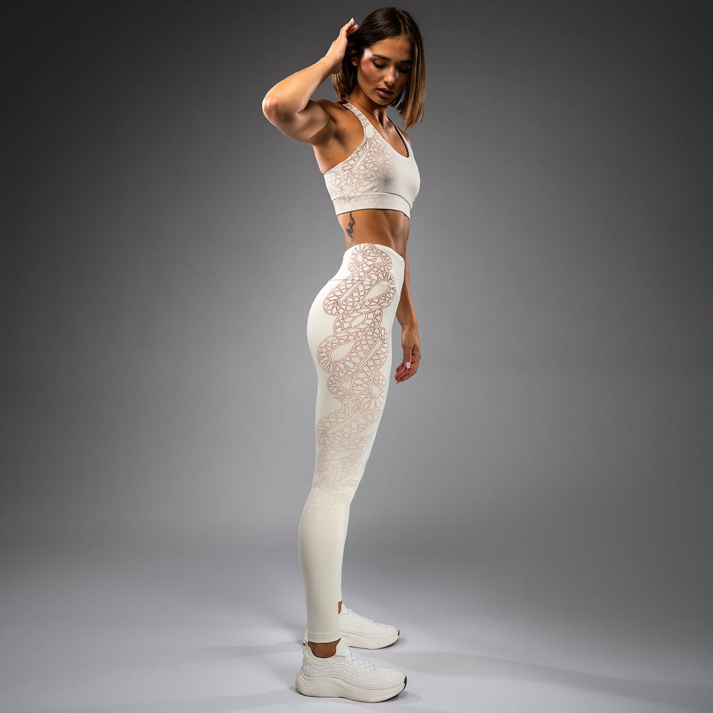 Venum Serpenti Leggings Mujer – Marfil/Burdeos