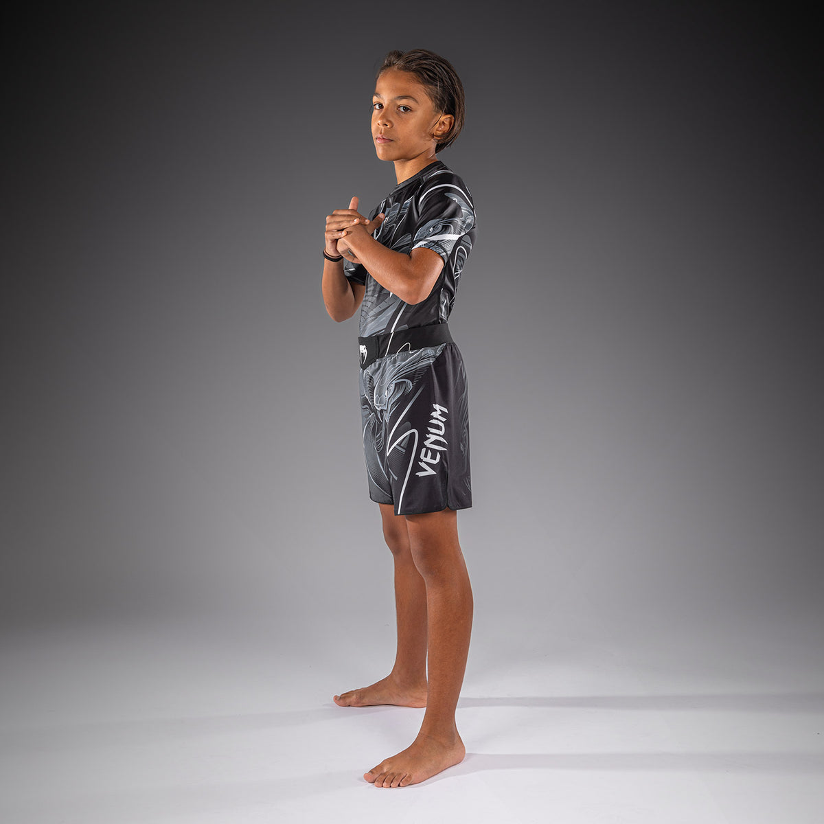 Venum Crimson Viper 2.0 Fightshorts para niño - Negro/Gris