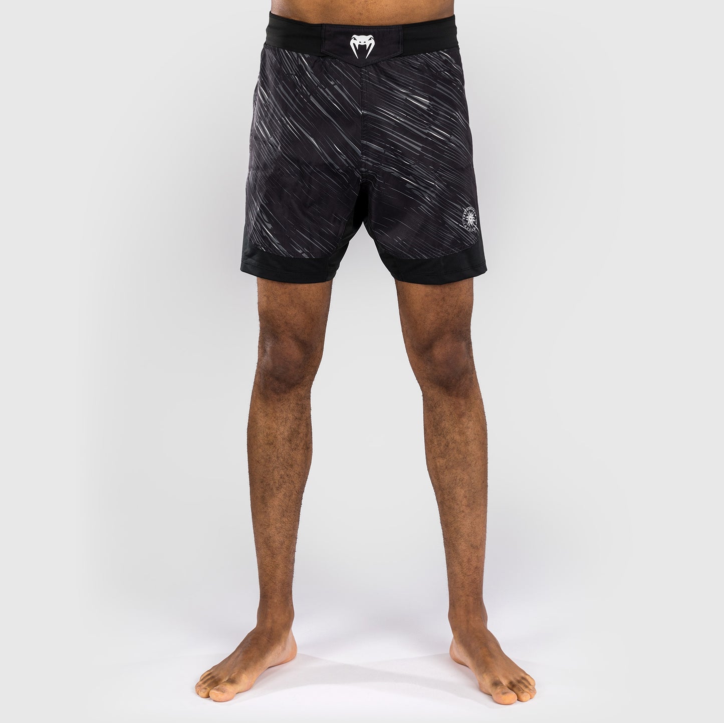 Venum Rapid Pantalones Cortos de Lucha - Negro/Gris Tormenta