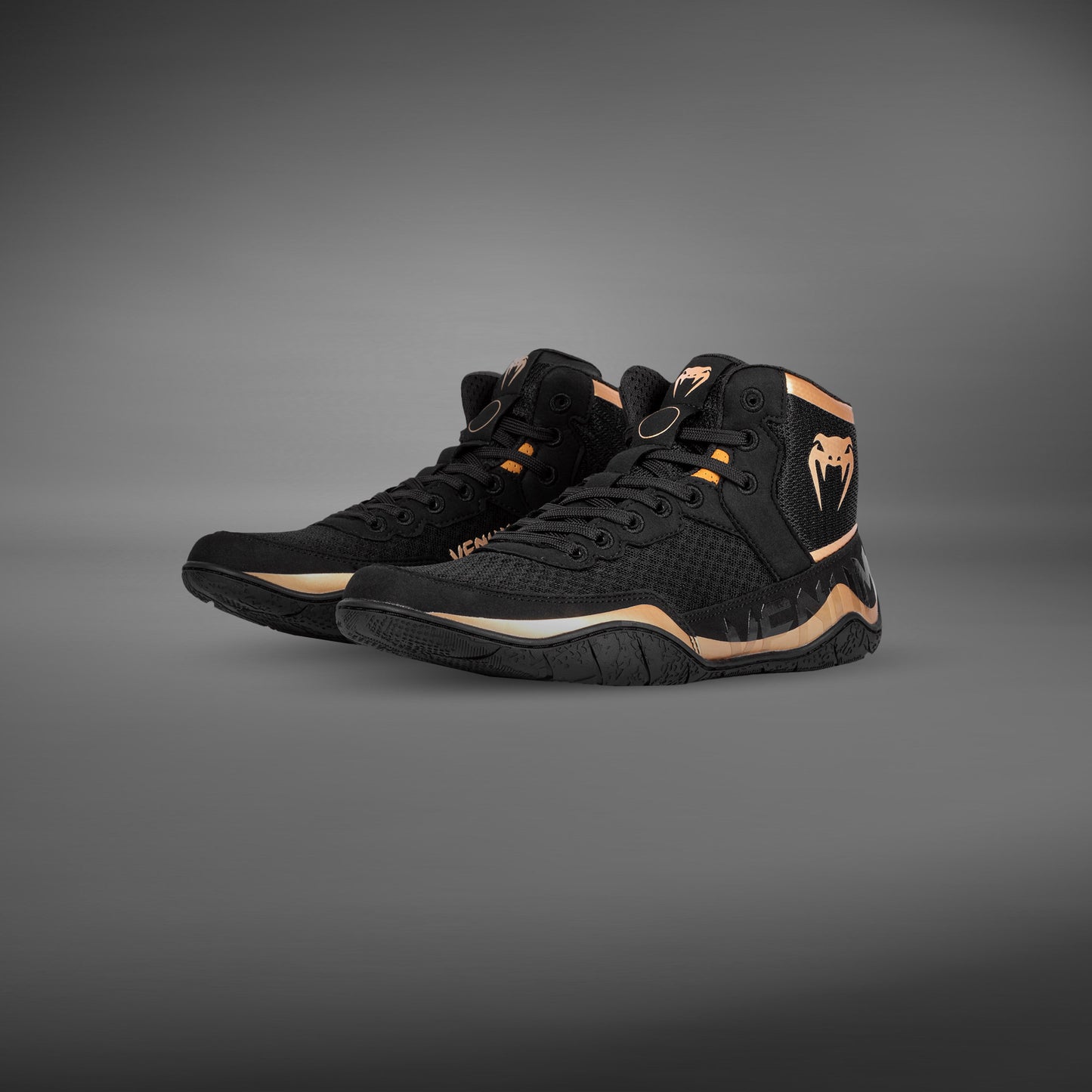 Venum Elite Zapatillas de Lucha - Negro/Bronce