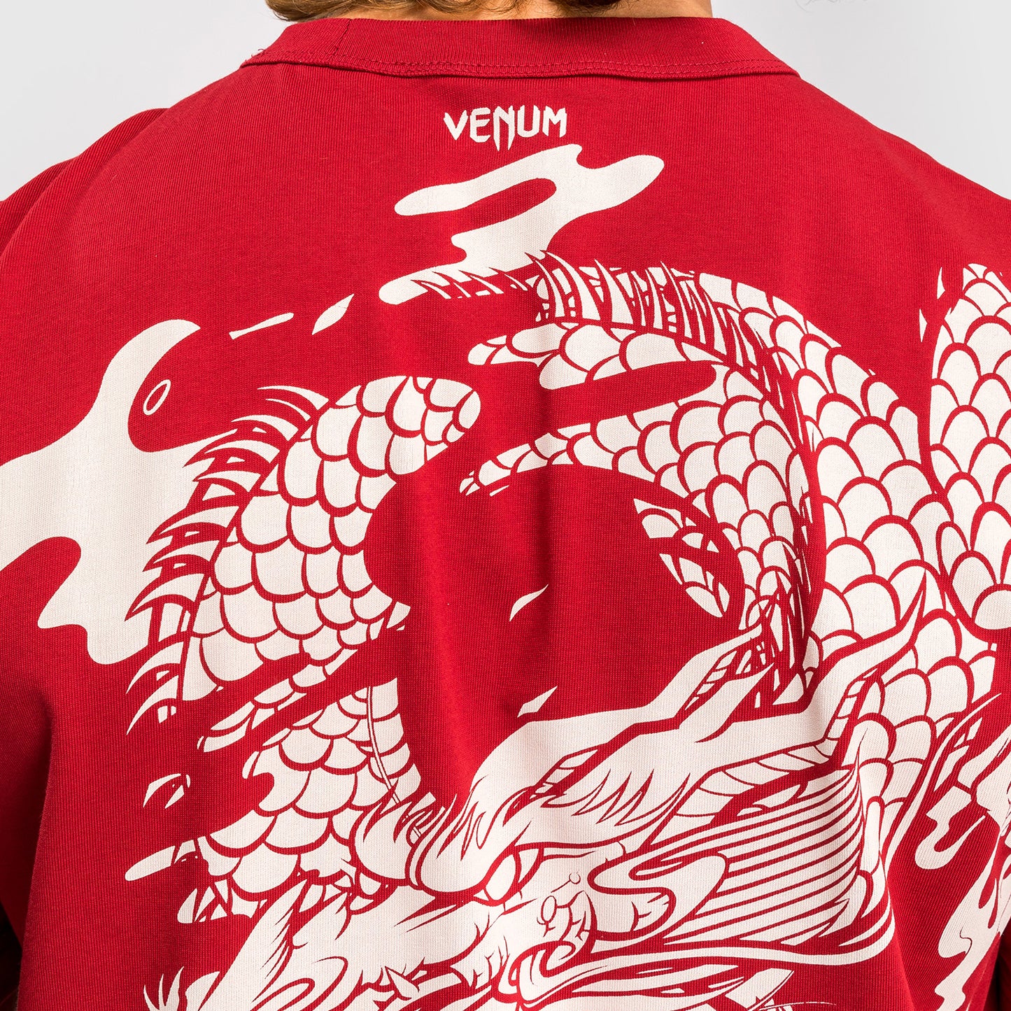 Venum Dragon’s Flight Camiseta para hombre - Rojo cereza/Blanco crema