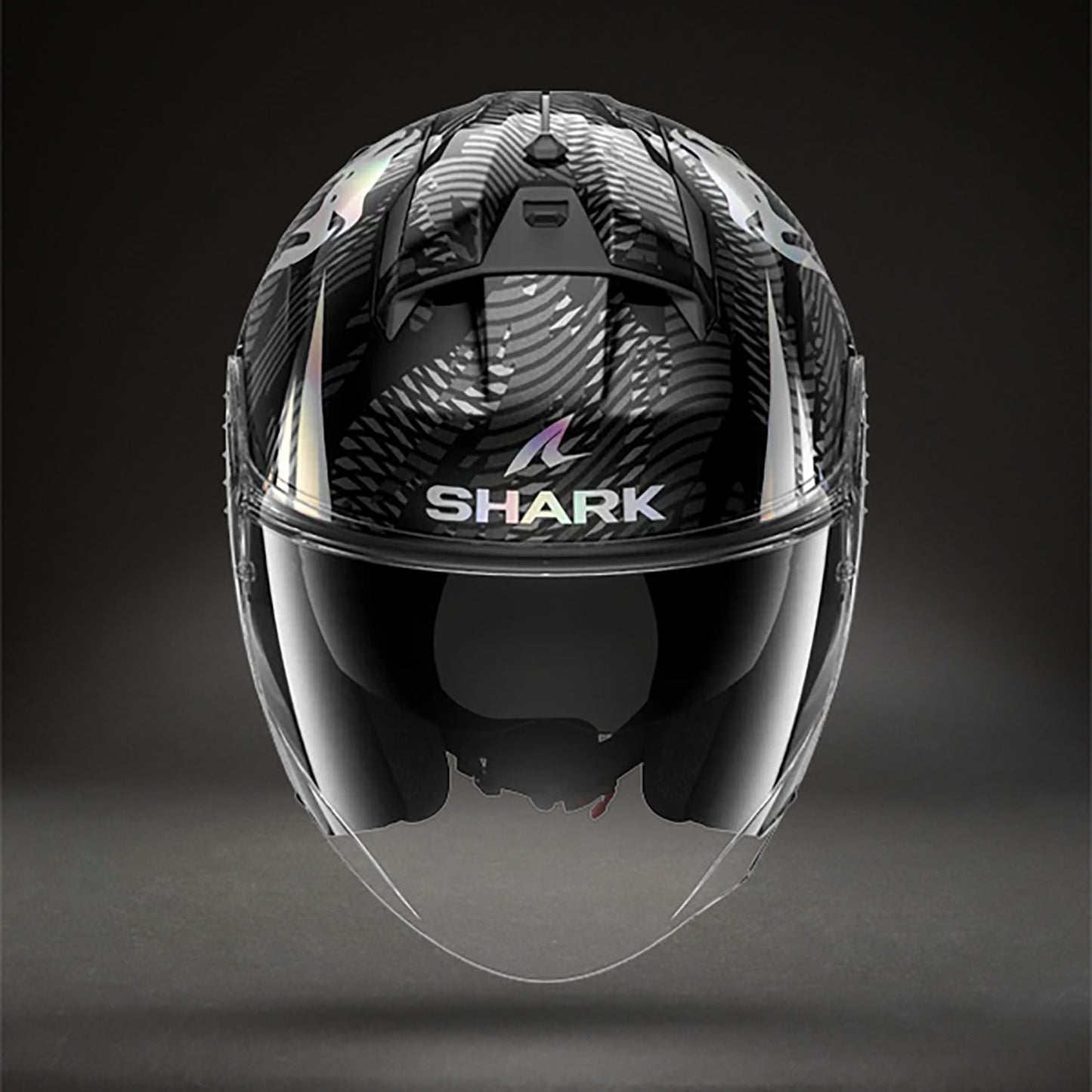 Venum x Shark SKWAL JET Casco de Moto – Negro Cromo Antracita