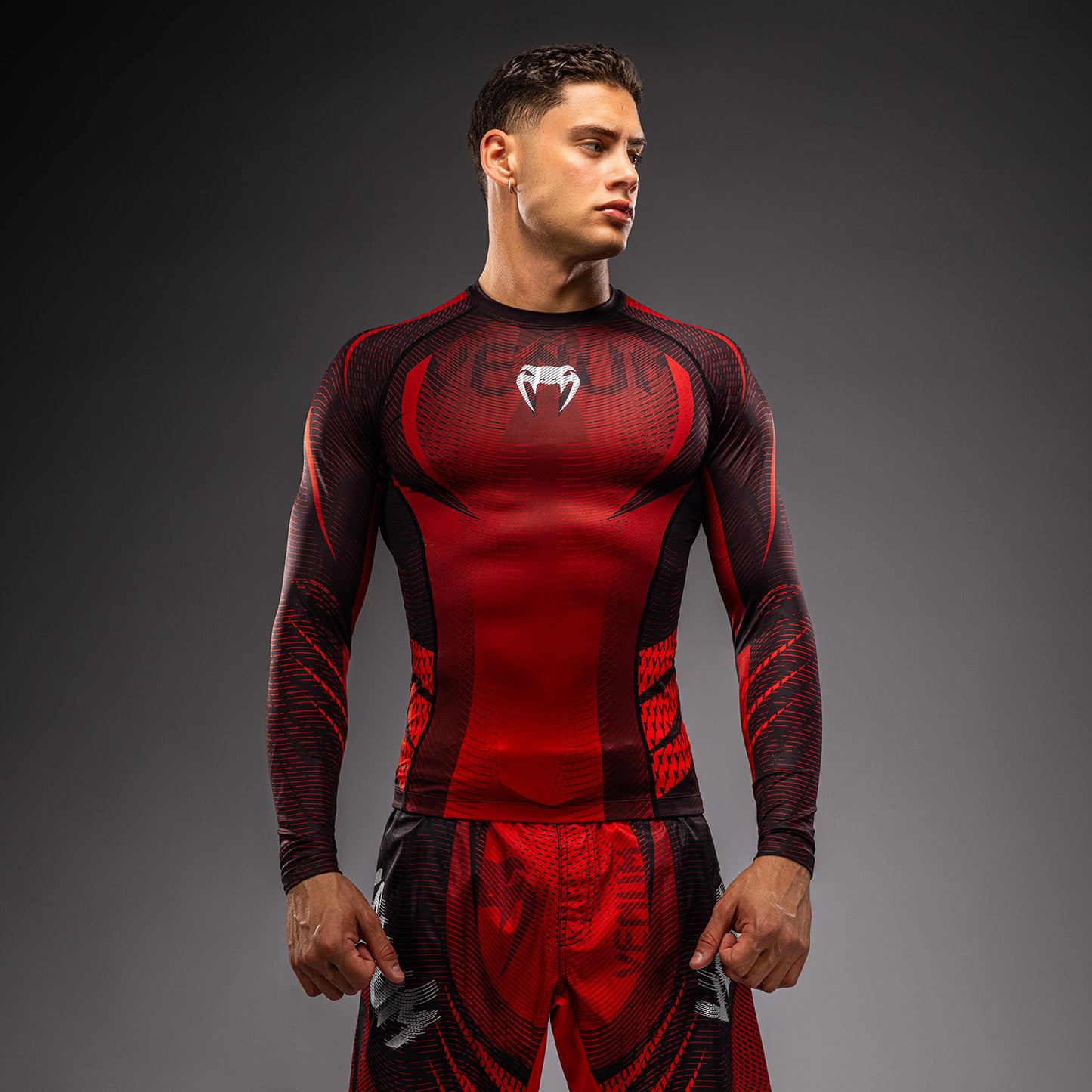 Venum Galactic 3.0 Rashguard Manga Larga - Rojo/Plata