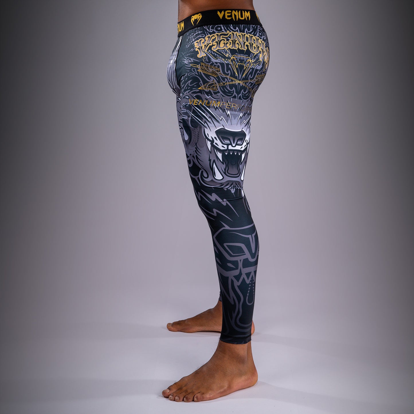 Venum Wolf Atak Spats – Negro/Gris