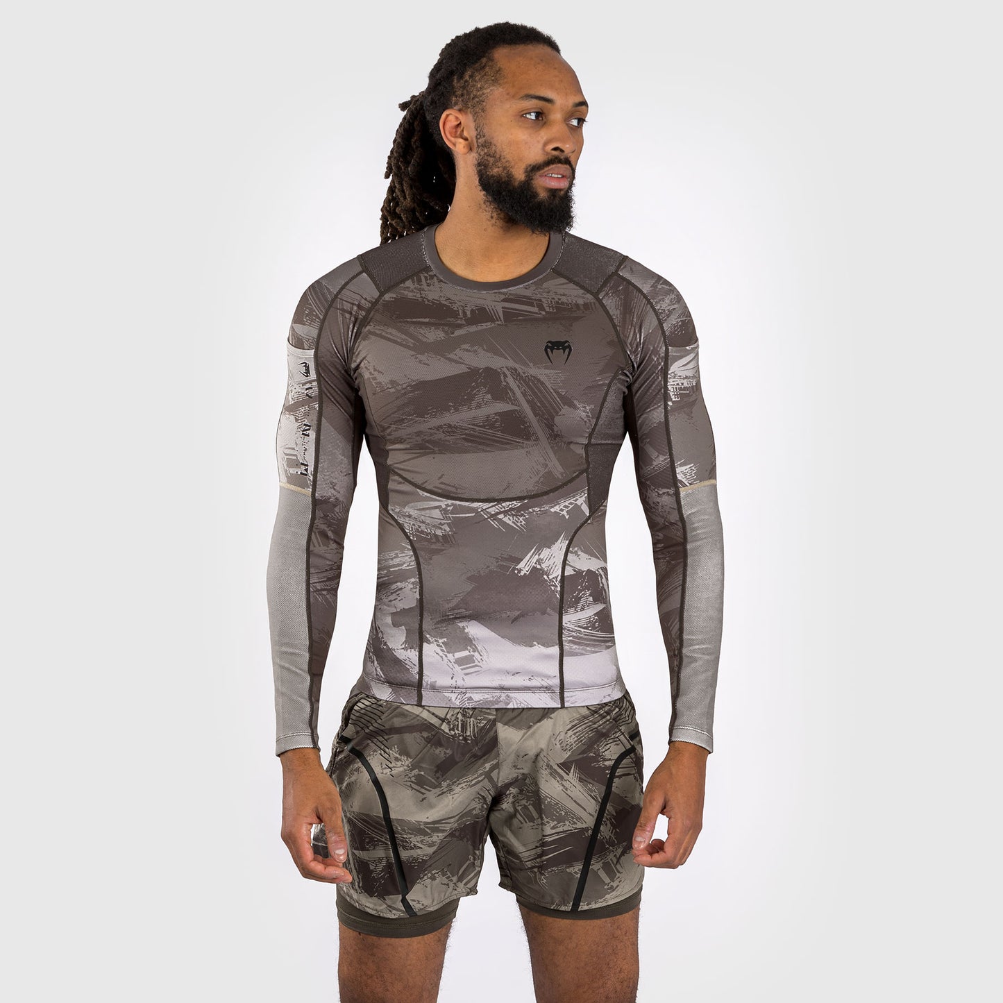 Venum Electron 3.0 Lycra Manga Larga - Sable