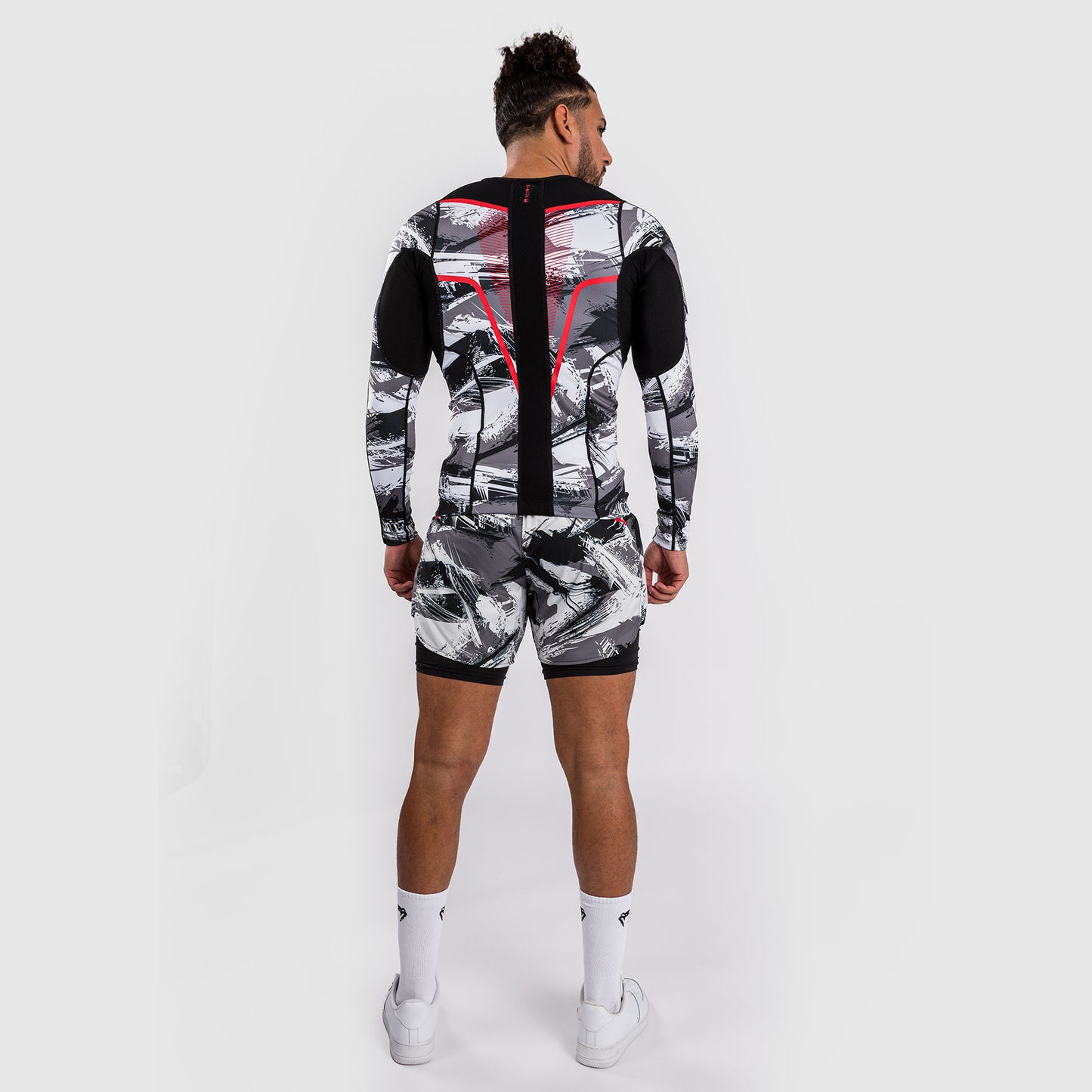 Venum Electron 3.0 Lycra Manga Larga -  Gris/Rojo