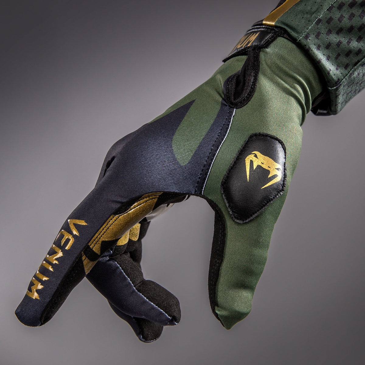 Venum MX Summer Guantes de Motorsports - Negro/Verde/Dorado