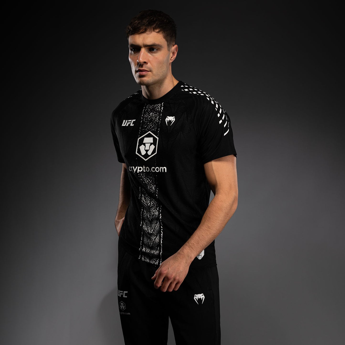 UFC Zenith by Venum Authentic Fight Night Camiseta oficial Walkout Hombre Personalizado - Negro