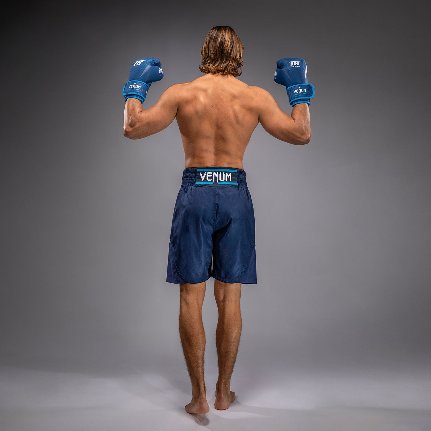 Venum x Top Rank Original Pantalones Cortos de Boxeo para Hombre - Azul Marino