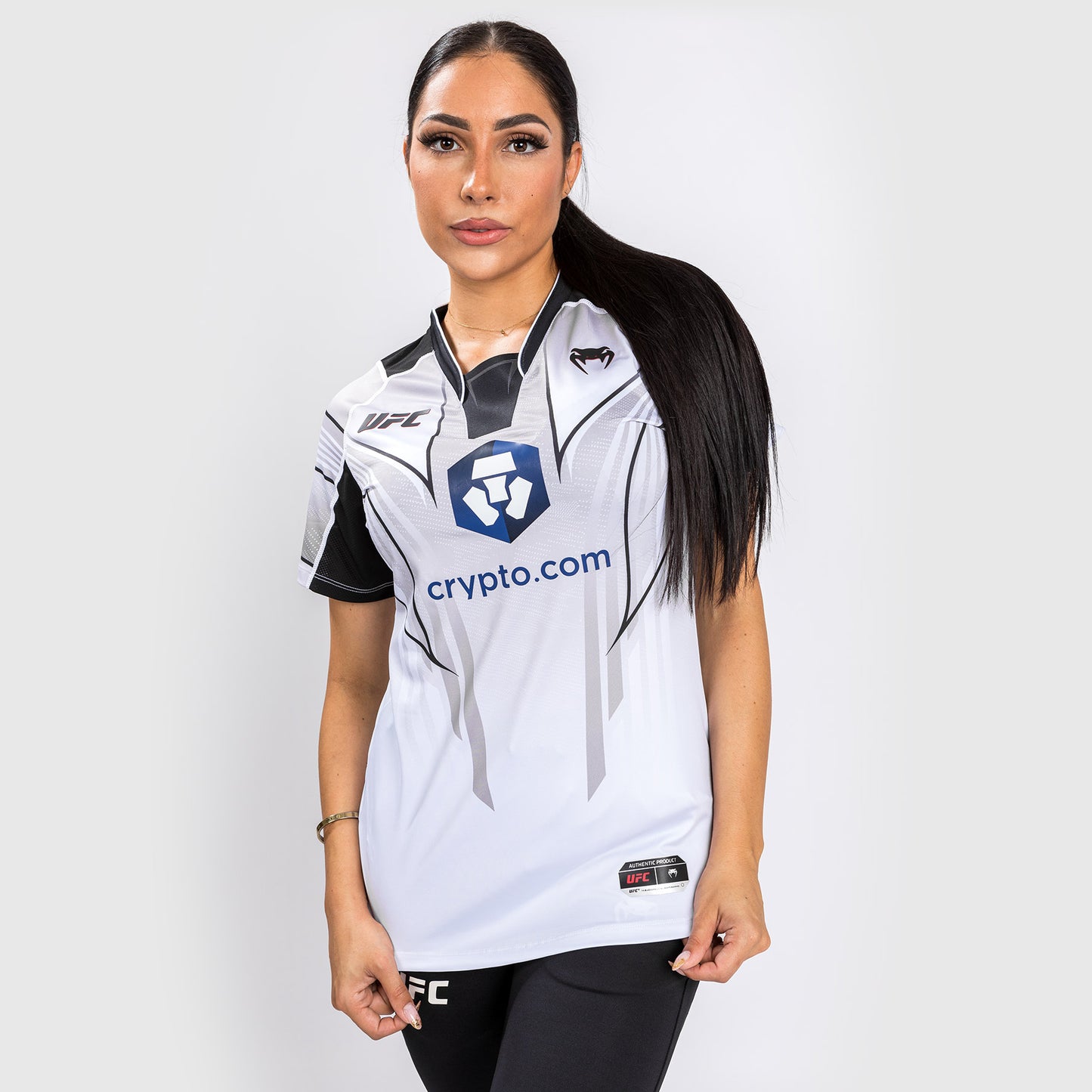 Camiseta UFC Venum Authentic Fight Night 2.0 Mujer - Blanco