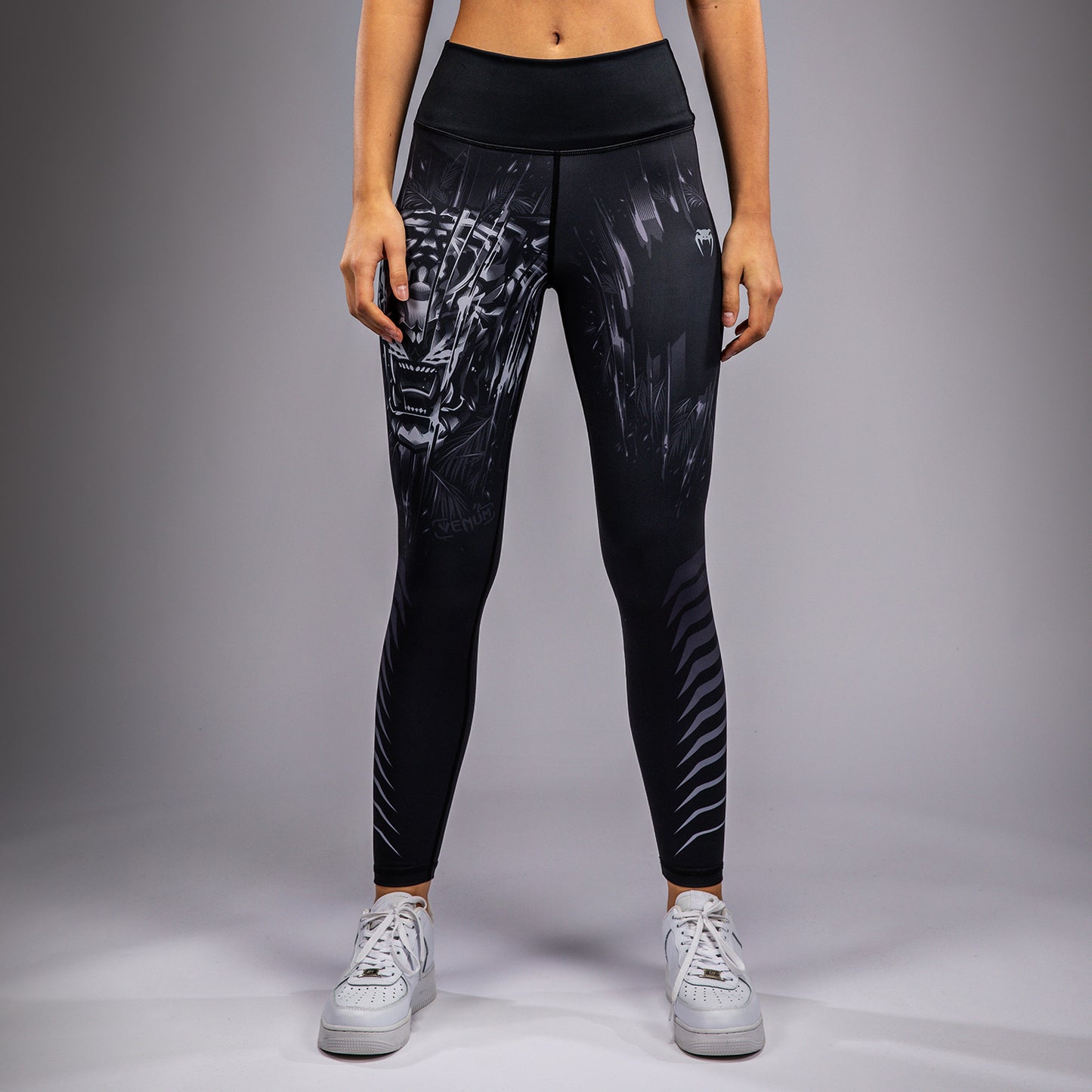 Venum Tiger Leggings para Mujer - Negro/Plata