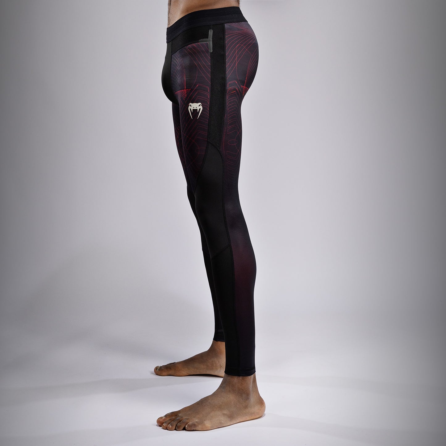 Venum G-Fit Air Spats para Hombre - Negro Profundo/Rojo Fuego