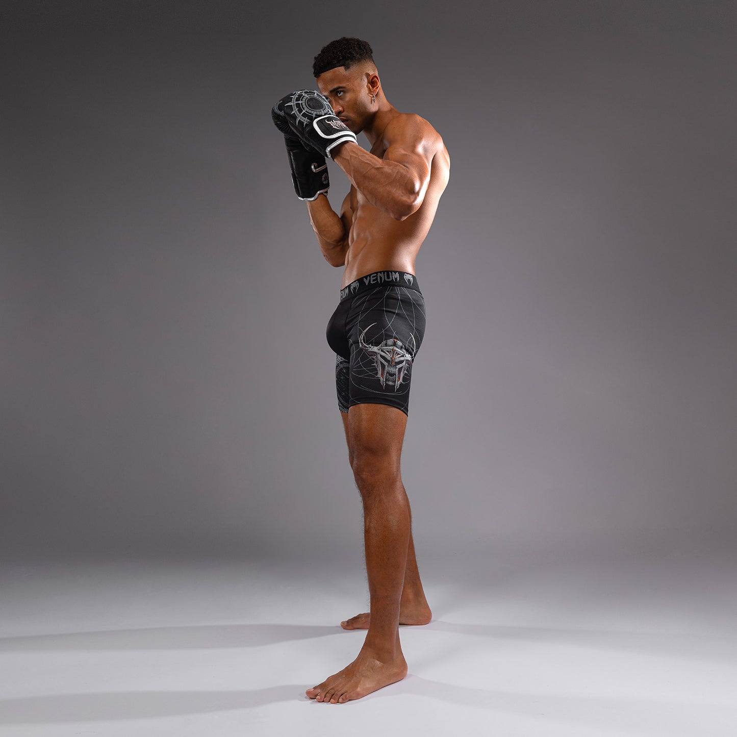Venum Gladiator 5.0 Pantalones Vale Tudo Para Hombre - Negro/Plateado