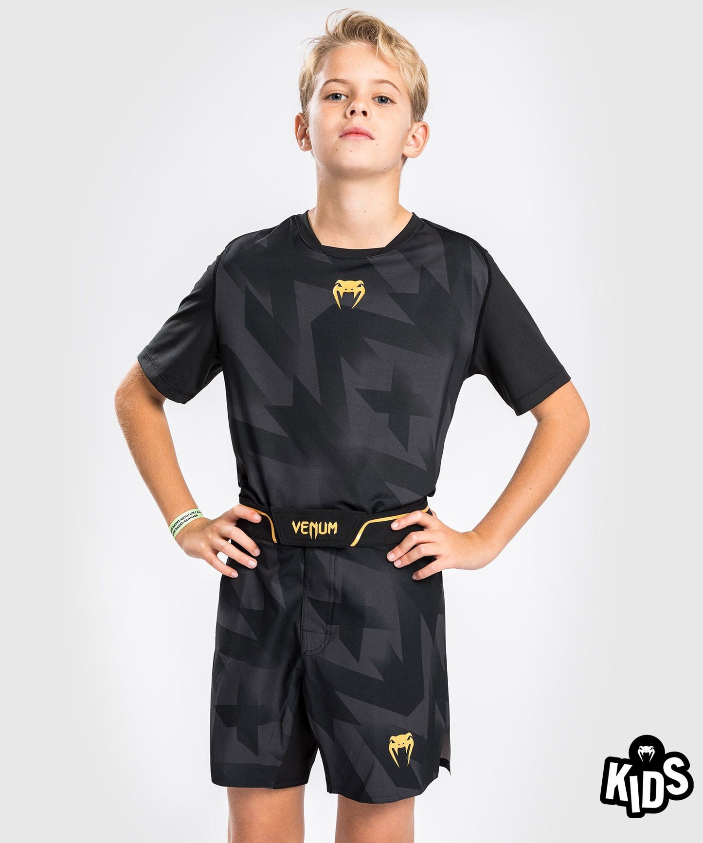 Shorts de MMA Venum Razor - Para Niños - Negro/Oro