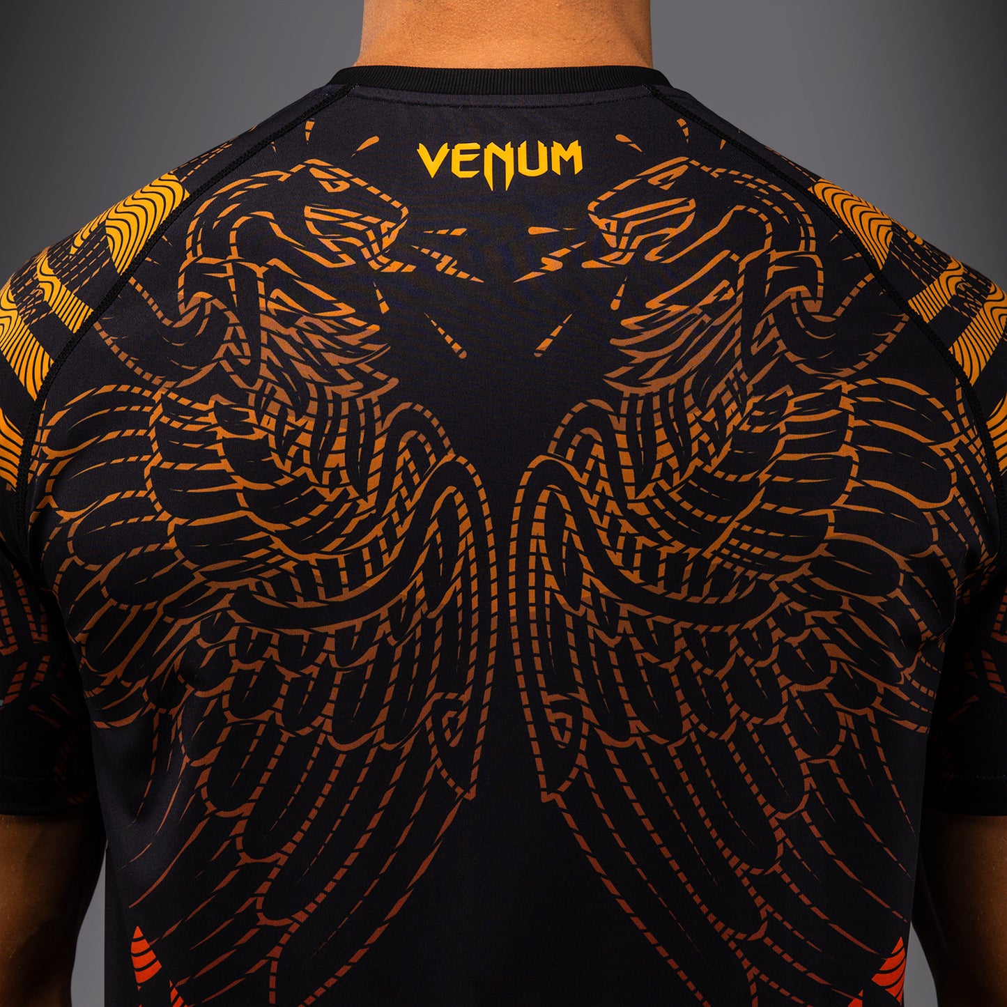Venum Quetzal Fury Dry-Tech Camiseta - Negro/Rojo Fury/Mandarina