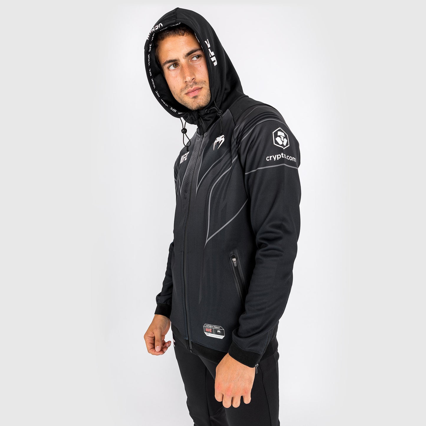 Sudadera con capucha UFC Venum Authentic Fight Night 2.0 para hombre - Negra