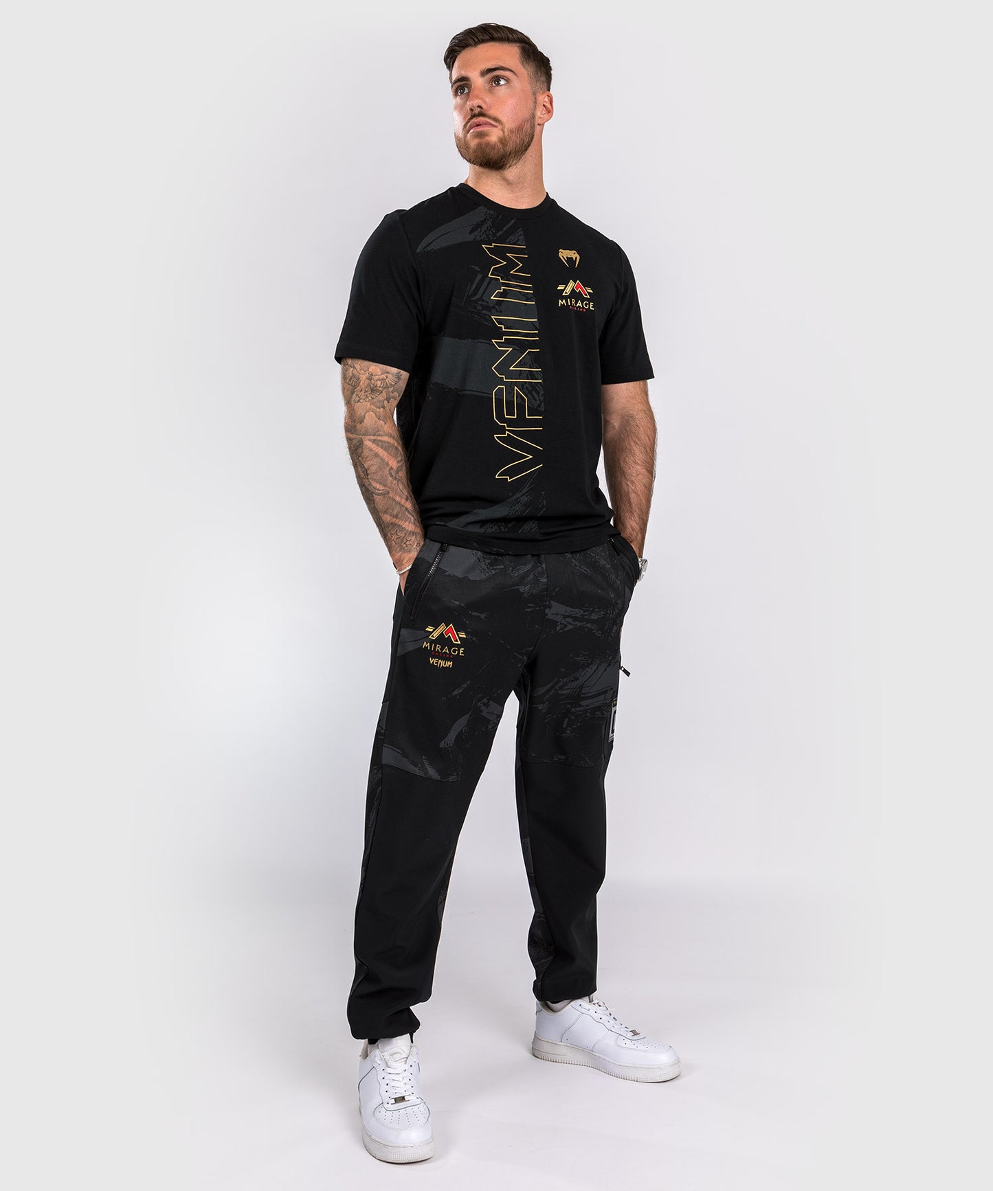 Venum x Mirage Pantalones de chándal - Negro/Oro