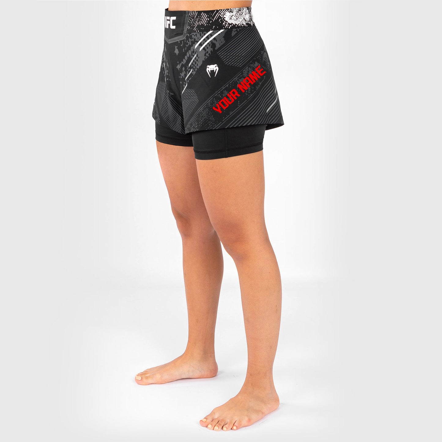 Pantalón corto de mujer UFC Adrenaline by Venum Personalized Authentic Fight Night - Negro
