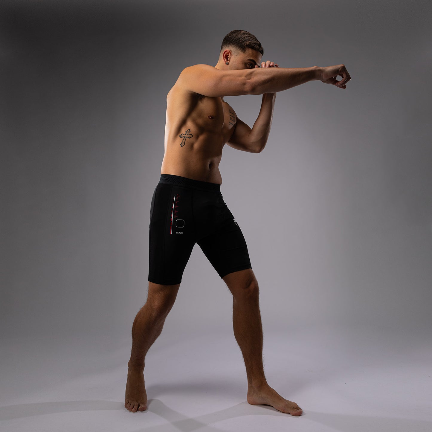 Venum Tactical XT Pantalones cortos Vale Tudo - Negro/Rojo Fuego