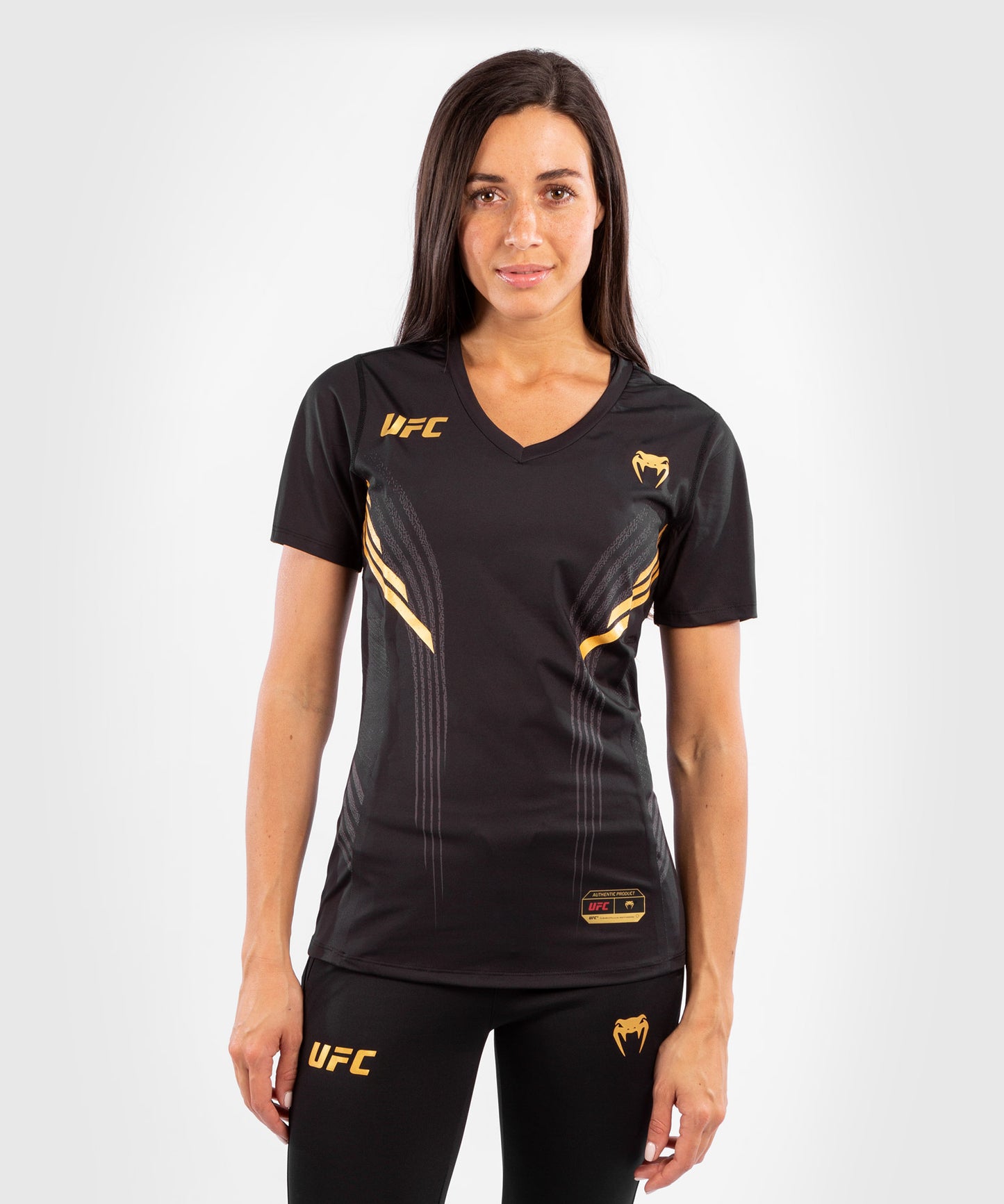 Camiseta Técnica Para Mujer UFC Venum Authentic Fight Night - Campeón