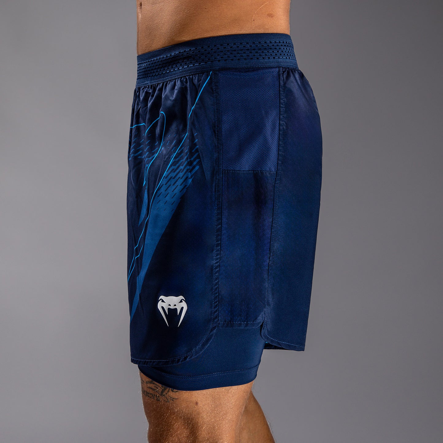 Venum x Top Rank Original Pantalones Cortos de Entrenamiento para Hombre - Azul Marino