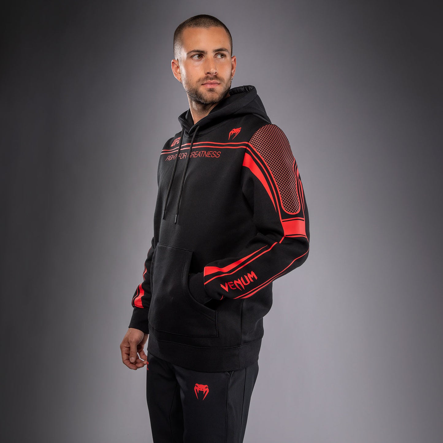 Venum UFC Unity by Venum Authentic Fight Week Sudadera con Capucha para Hombre - Negro