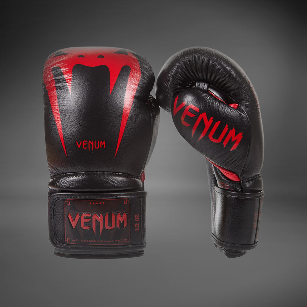 Guantes de Boxeo Venum Giant 3.0 - Cuero Nappa Negro Endiablado