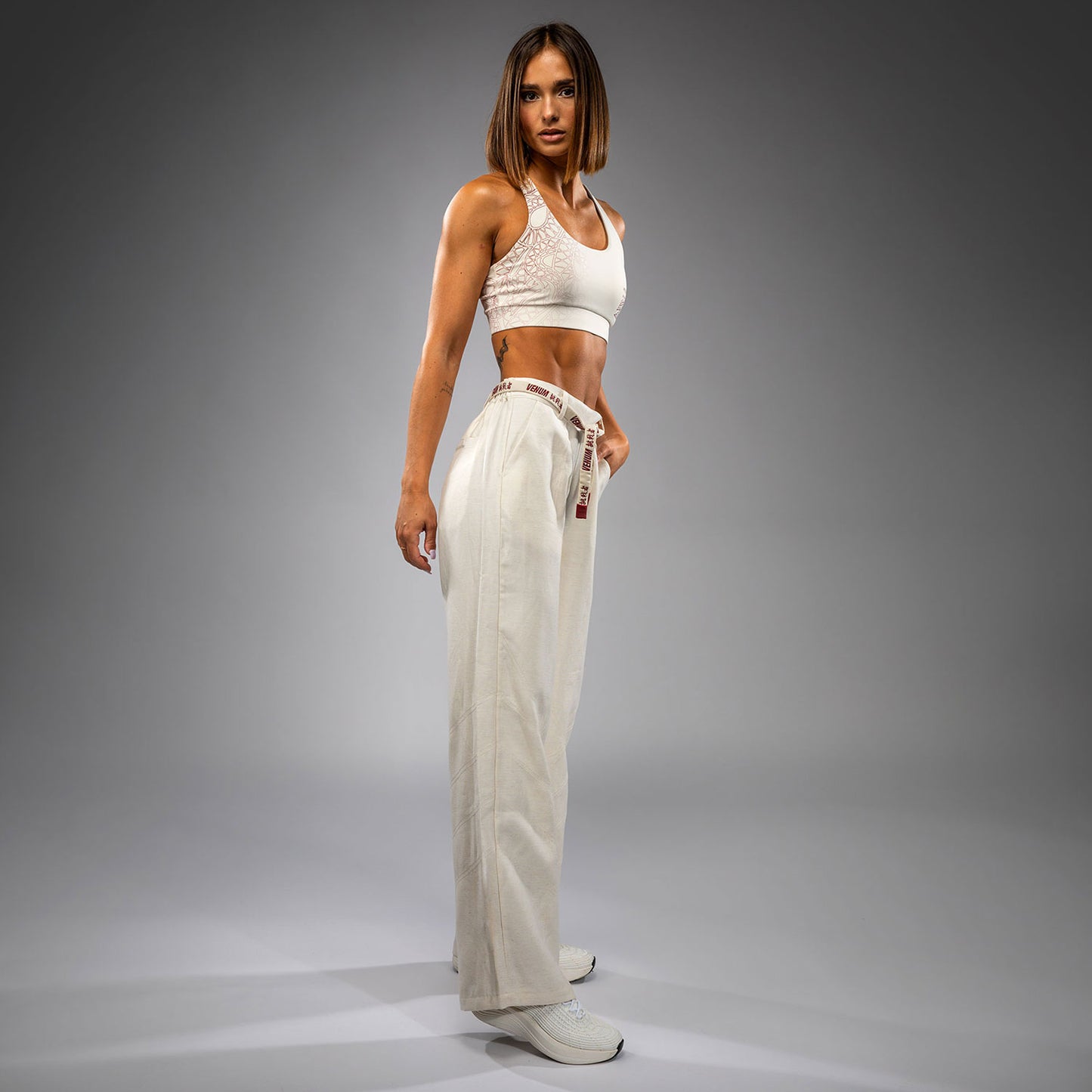 Venum Serpenti Pantalones Mujer – Marfil/Burdeos