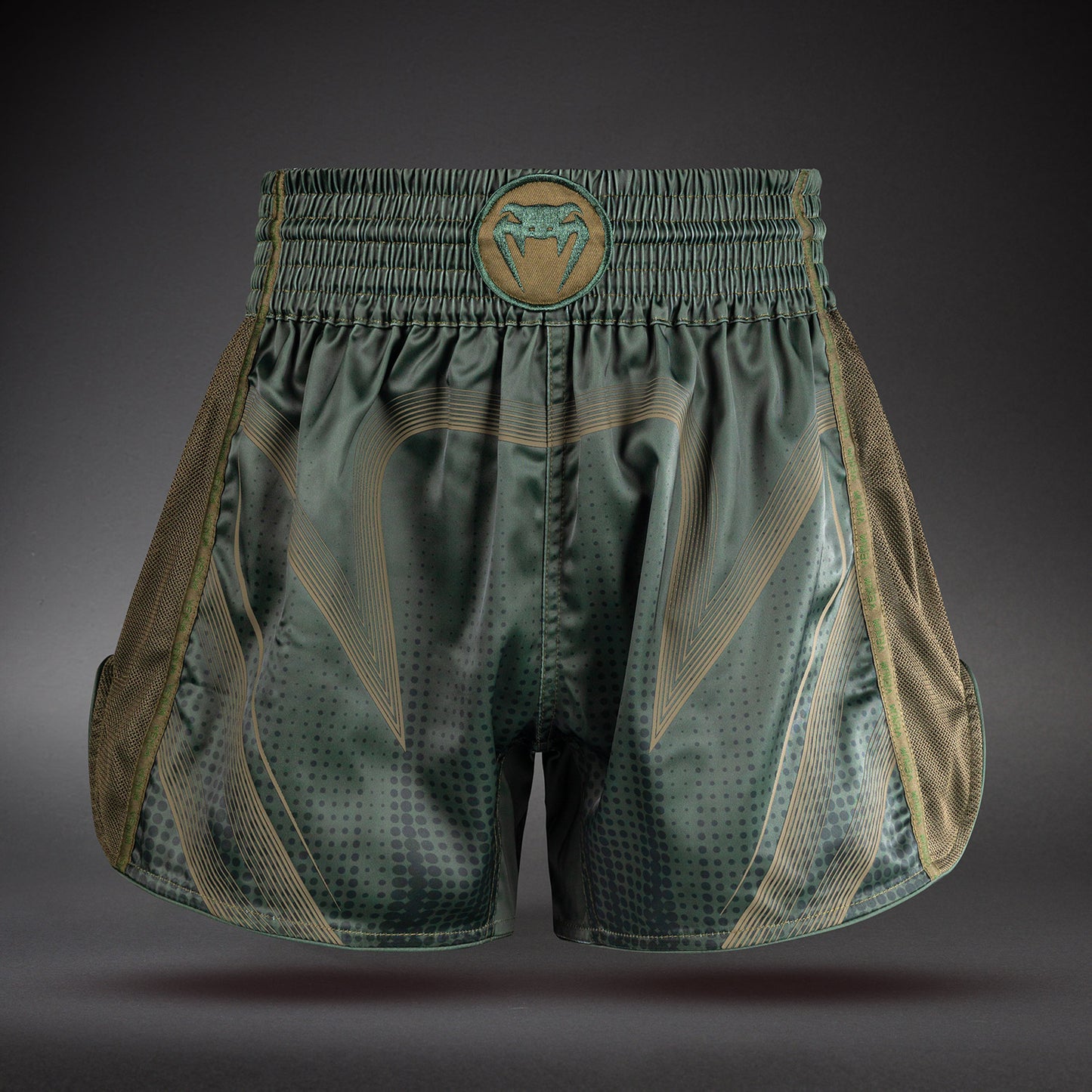 Venum Stealth Short de Muay Thai – Caqui/Verde Oscuro