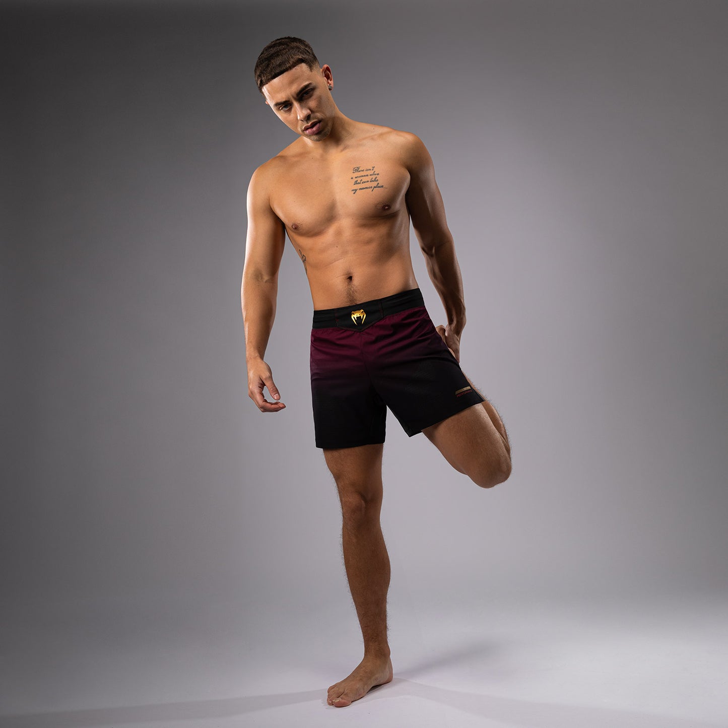 Venum Tactical XT Pantalones cortos de lucha - Negro/Burdeos/Oro