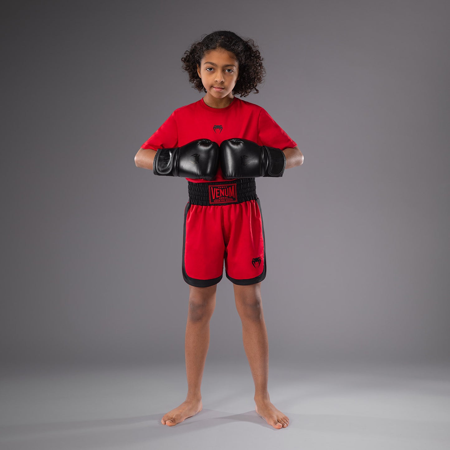 Venum Classic Short de boxeo para niños - Rojo cereza