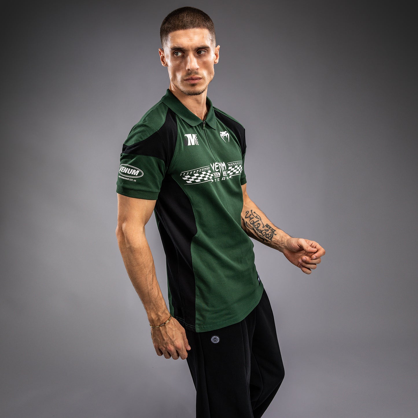 Venum Motorsport Polo de Algodón - Bosque Profundo