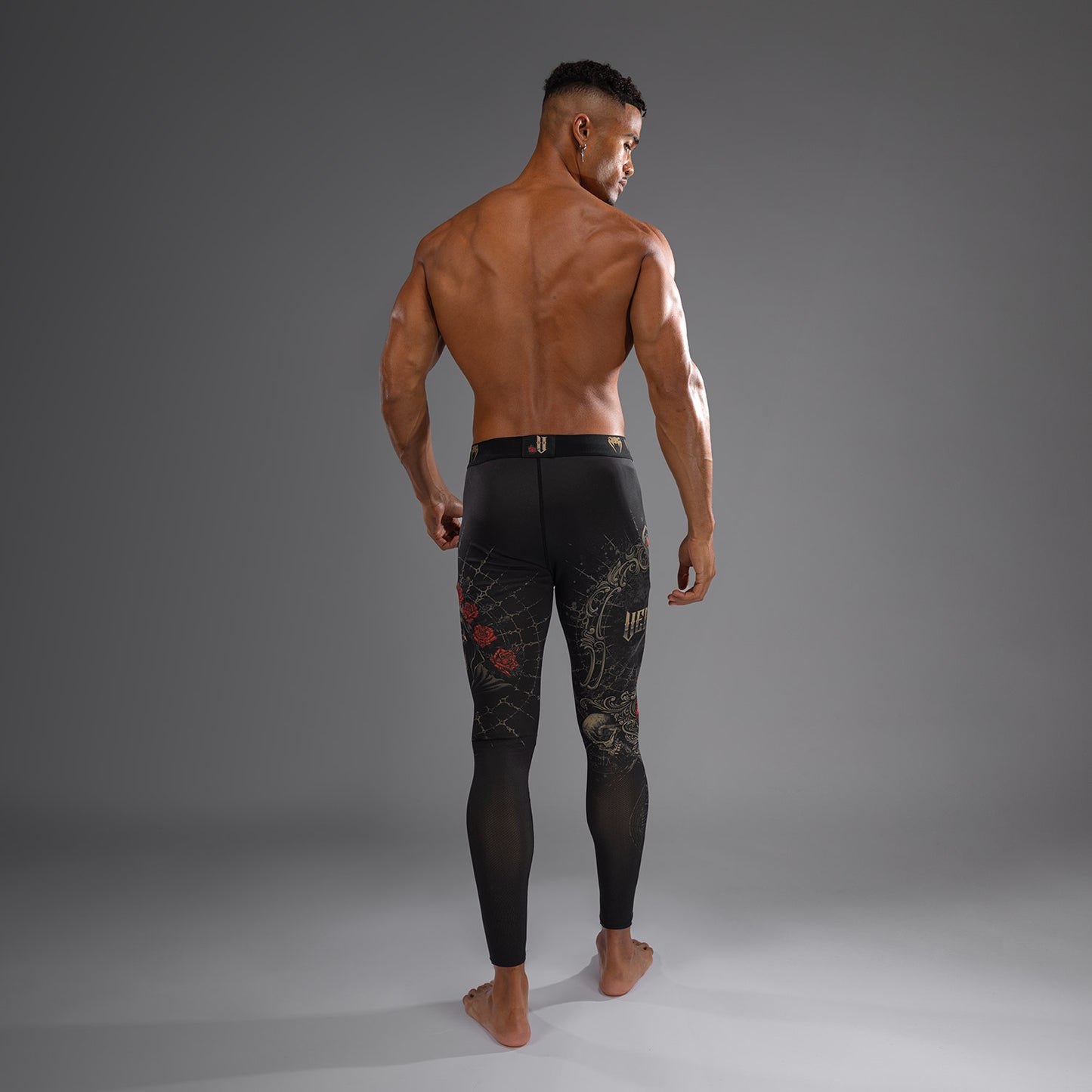 Venum Santa Muerte 5.0 Spats para Hombre - Negro Profundo/Oro