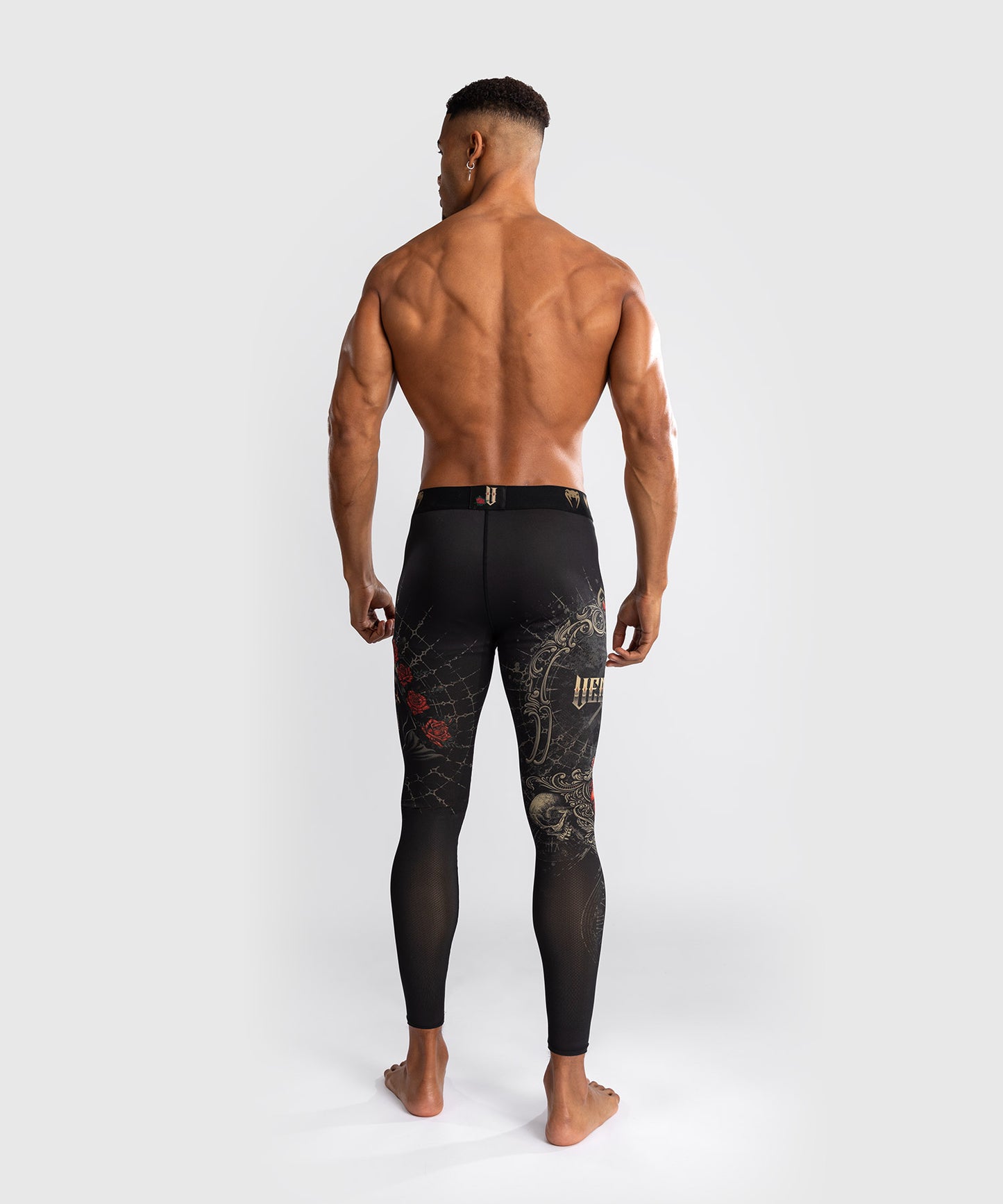 Venum Santa Muerte 5.0 Spats para Hombre - Negro Profundo/Oro