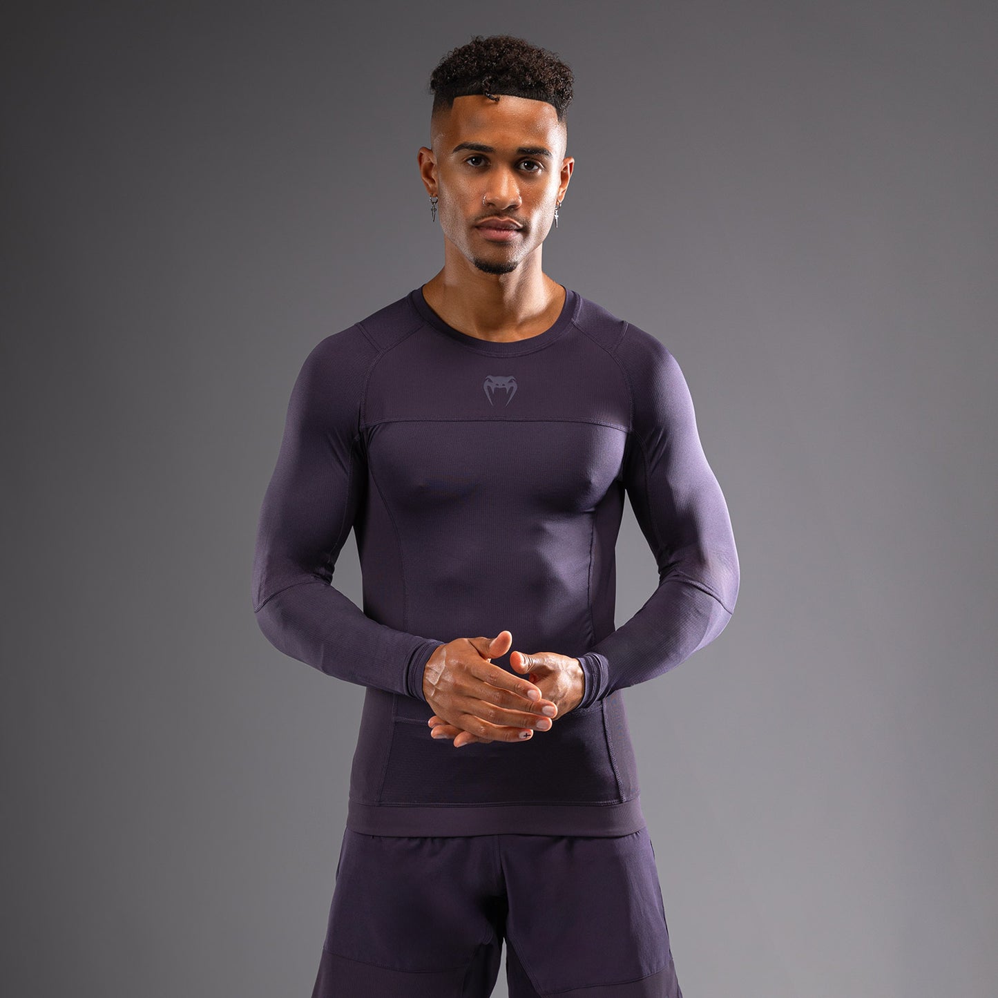 Venum G-Fit Air Rashguard de Manga Larga para Hombre - Púrpura Profundo