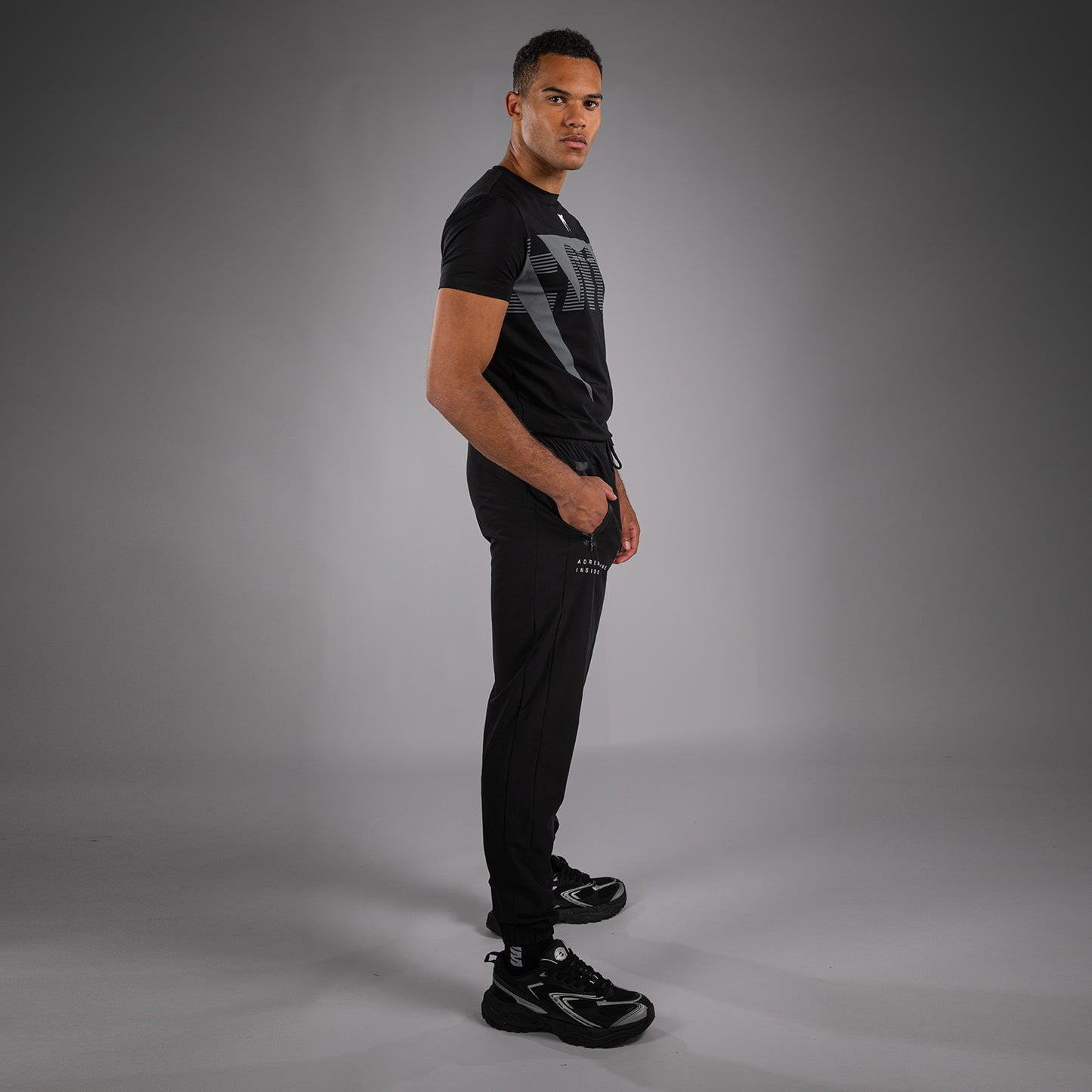 Venum Adrenaline Pantalones Deportivos – Negro/Gris Plateado
