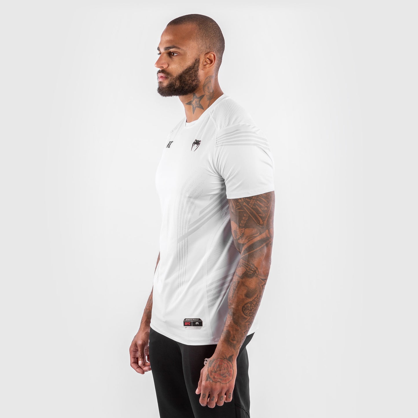 Camiseta Técnica Para Hombre Personalizada UFC Venum Authentic Fight Night - Blanco