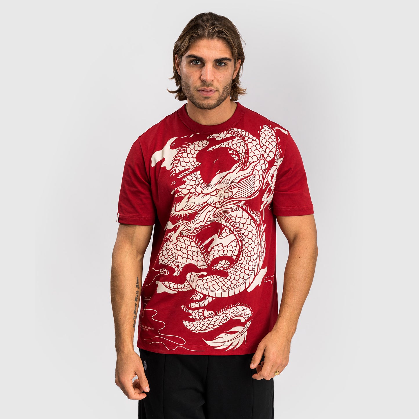 Venum Dragon’s Flight Camiseta para hombre - Rojo cereza/Blanco crema