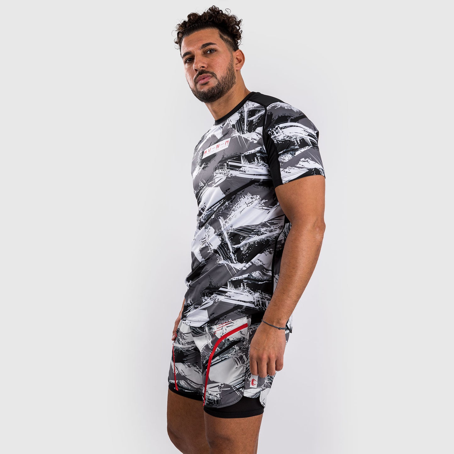 Venum Electron 3.0 Camiseta Dry-Tech - Gris/Rojo