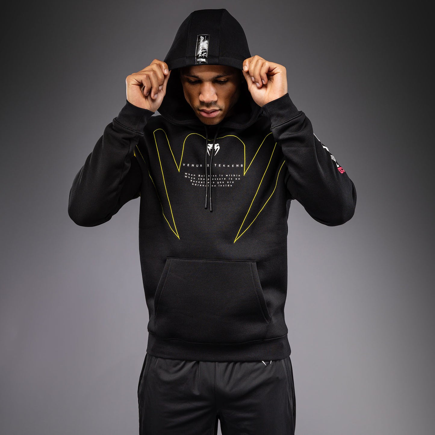 Venum x TEKKEN 8 Sudadera con Capucha King - Negro/Amarillo